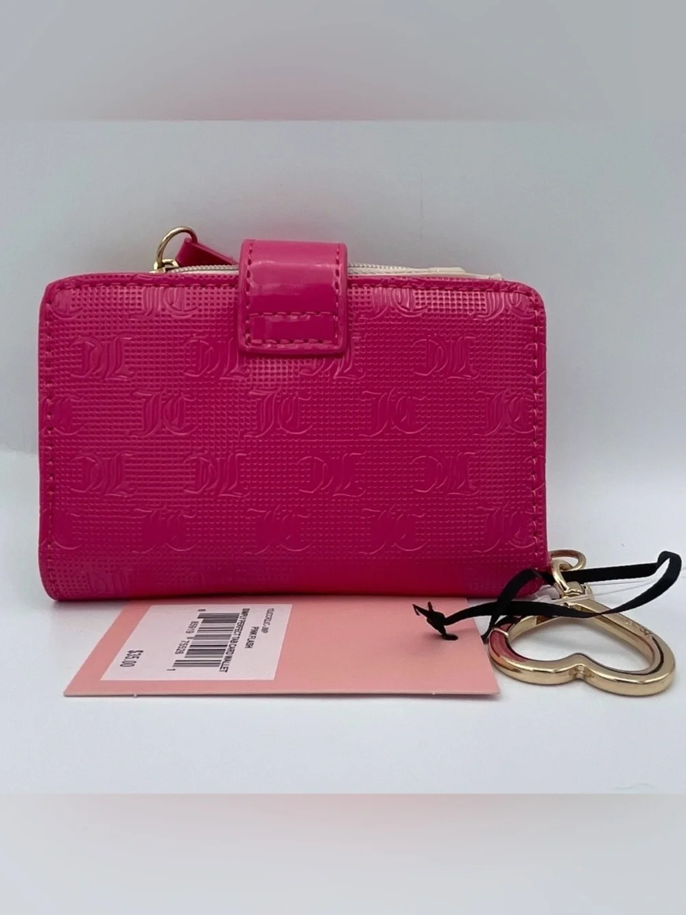 Juicy Couture Pink Snap & Zipper Wallet NWT